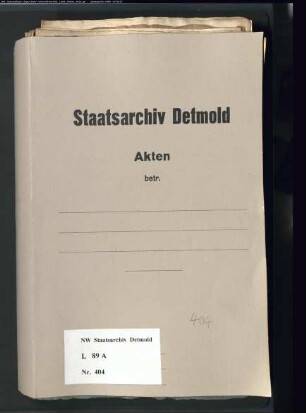 Gesuche, Rescripte, Bescheide [resoluta], Amt Schötmar, Band 4