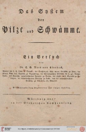 Das System der Pilze und Schwämme : ein Versuch