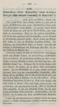 512-515 Schreiben einer Schwester vom heiligen Herzen (du sacré coeur) in Amerika