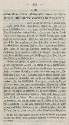 512-515 Schreiben einer Schwester vom heiligen Herzen (du sacré coeur) in Amerika