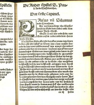 De Ander Epistel S. Pauli An de Thessalonicher.