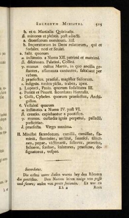 515-524, 1. Pontifices; 2. Augures