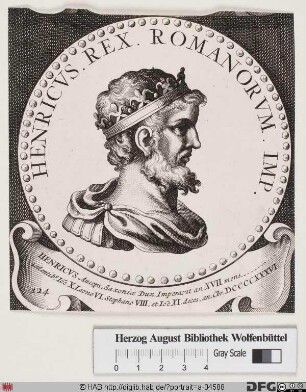 Bildnis Heinrich I., deutscher König (reg. 919-936)