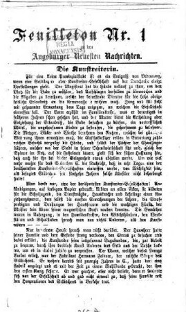 Augsburger neueste Nachrichten. Feuilleton zu den Augsburger neuesten Nachrichten. 1873
