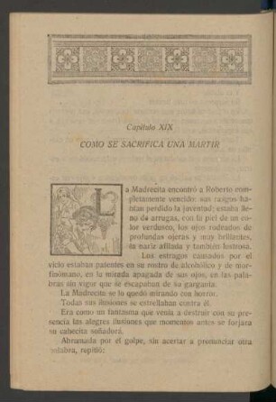 Capítulo XIX - Como se sacrifica una mártir