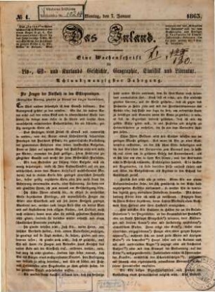 Das Inland : eine Wochenschrift für d. Tagesgeschichte Liv-, Esth- u. Kurlands. 28, 28. 1863