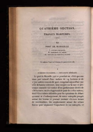 Quatrieme Section. Travaux Maritimes.