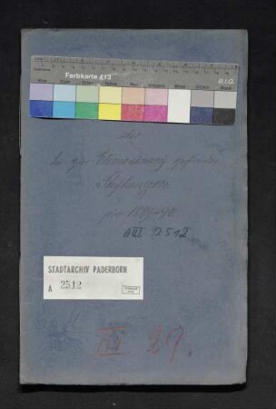 Armenrechnungen der Eleemysonarie (Almosenstiftungen) 1889/90