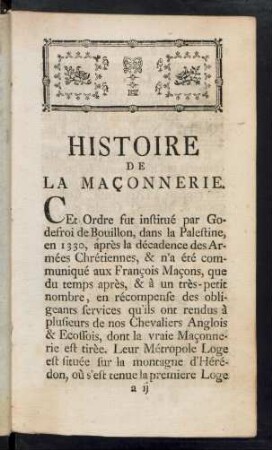 Histoire De La Maconnerie