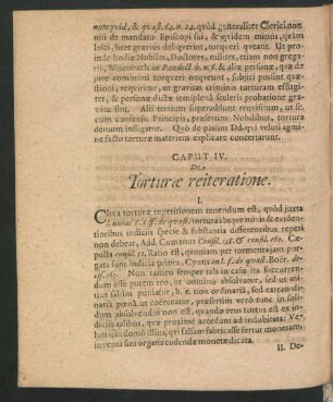Caput IV. De Torturae reiteratione.