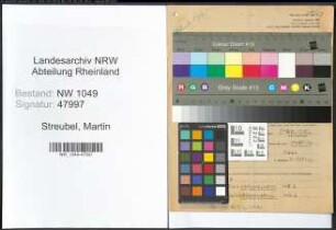 Entnazifizierung Martin Streubel , geb. 03.03.1915 (Kaufmaennischer Angestellter)