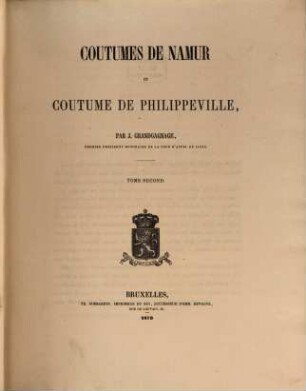 Coutumes de Namur et coutume de Philippeville, 2