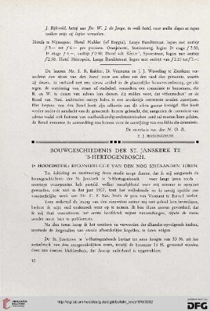 2.Ser. 12.1919: Bouwgeschiedenis der St. Janskerk te 's-Hertogenbosch