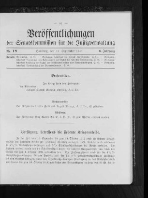 Verfügung, betreffend die siebente Kriegsanleihe