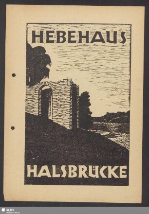 Holzschnitt von der Ruine des Hebehauses