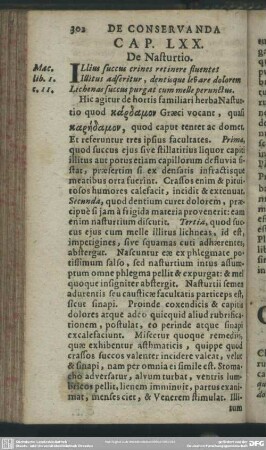 Cap. LXX. De Nasturtio