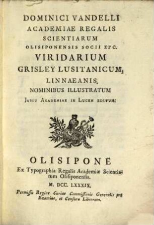 Viridarium Grisleii Lusitanicum