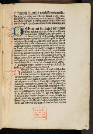 Confessionale "Defecerunt... Scrutinium quidem est confessio"; [Summa theologica ] De restitutionibus