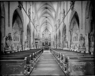 Salem Münster - Klosterkirche Maria Himmelfahrt Innenansicht Richtung Altar