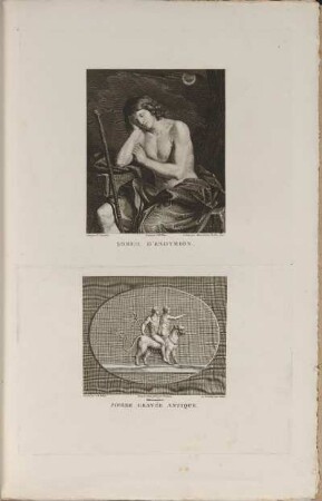 Illustrationen: Someil D'Endymion. Pierre Gravée Antique.