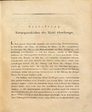Gotthelf Fischer's ... Anatomie der der Maki und der ihnen verwandten Thiere, 1. Die Naturgeschichte und der Knochenbau der Maki