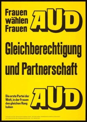 AUD, Bundestagswahl 1976