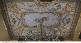 Decken-und Wanddekoration der Sala dell'Arazzo