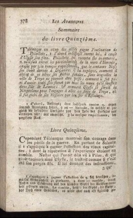 Sommaire du livre Quinzième. - Livre Seizième.