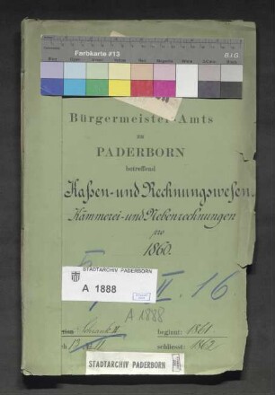 Kämmerei- und Nebenrechnungen 1860