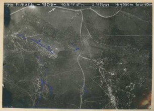 Foto der Stellungen westlich von Moulins (Luftbild)