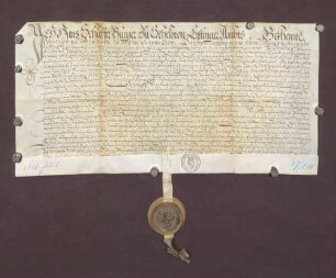 Gültbrief von Franz Schäfer zu Schöllbronn gegen die Bonifaciuskirche daselbst