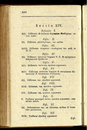 Sectio XIV.