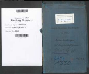 Pheiffer; Robert, Bergassessor; Prüfungs- u. Personalakten Band 1 (Ausarbeitungen)