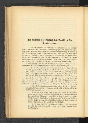 Zur Geltung des bürgerlichen Rechts in den Schutzgebieten.