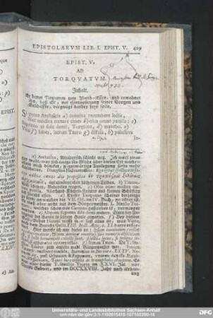 Epist. V, Ad Toroquatum.