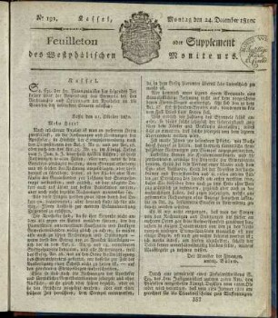 No. 191, Montag den 24. December 1810