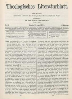 273-276 [Rezension] Dölger, Franz Joseph, Antike und Christentum ; Bd. 3, Heft 3 u. 4, Bd. 4, Heft 1 u. 2