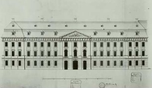 Dresden, Landhaus, Entwurf zum Neubau, Fassadenaufriss