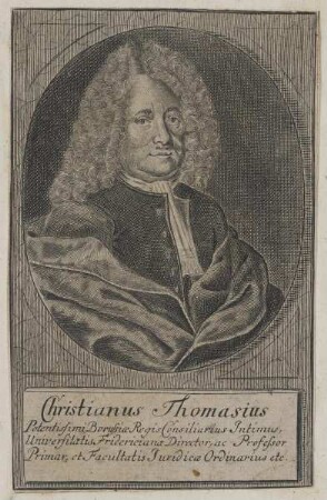 Bildnis des Christianus Thomasius