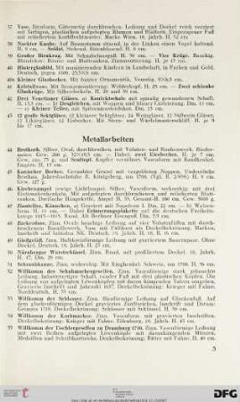 Metallarbeiten (Nr. 44-70)
