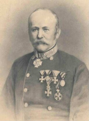 Friedrich Wilhelm von Lipp, Oberst und Kommandeur des Regiments von 1866-1869, Brustbild