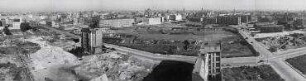 180° Panorama, Blick auf die Otto-Suhr-Siedlung 1. Bauabschnitt, entlang der Ritterstraße und Oranienstraße. Berlin-Kreuzberg, Ritterstraße