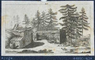 Lager des Köhlers mit Köhlerhütte