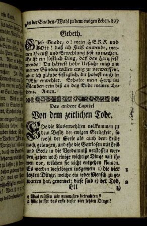 Das andere Capitel Von dem zeitlichen Tode.