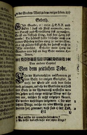 Das andere Capitel Von dem zeitlichen Tode.