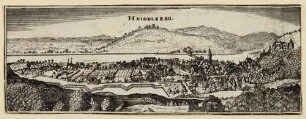 Heidelberg, Stadt und Schloss von Süden