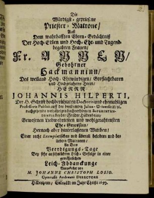 Die Würdigst-gepriesene Priester-Matrone