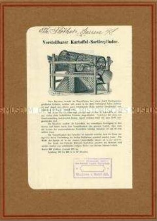 Verstellbarer Kartoffelsortierzylinder