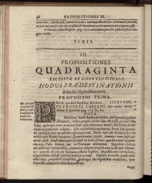 III. Propositiones Quadraginta