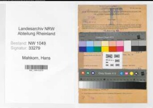 Entnazifizierung Hans Mahkorn , geb. 25.12.1901 (Stadtinspektor)